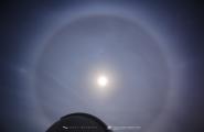 22º Lunar Halo over Frosty Drew Observatory
